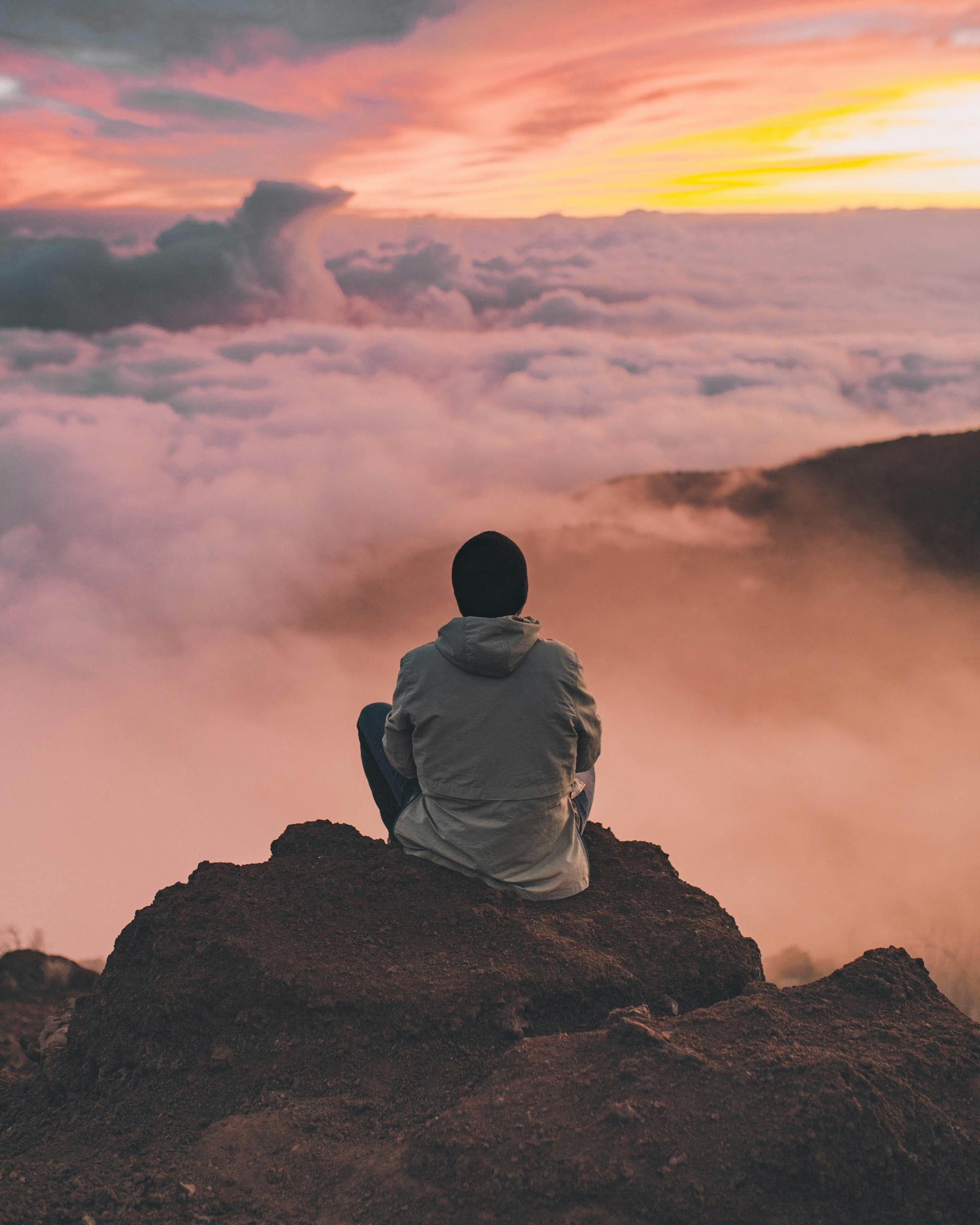 Person practising mindful breathing, representing the stress-gut link